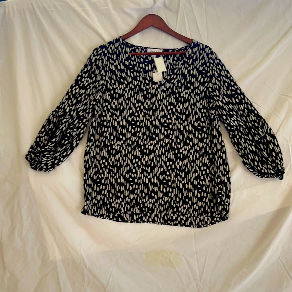 Black & white 3/4 sleeve